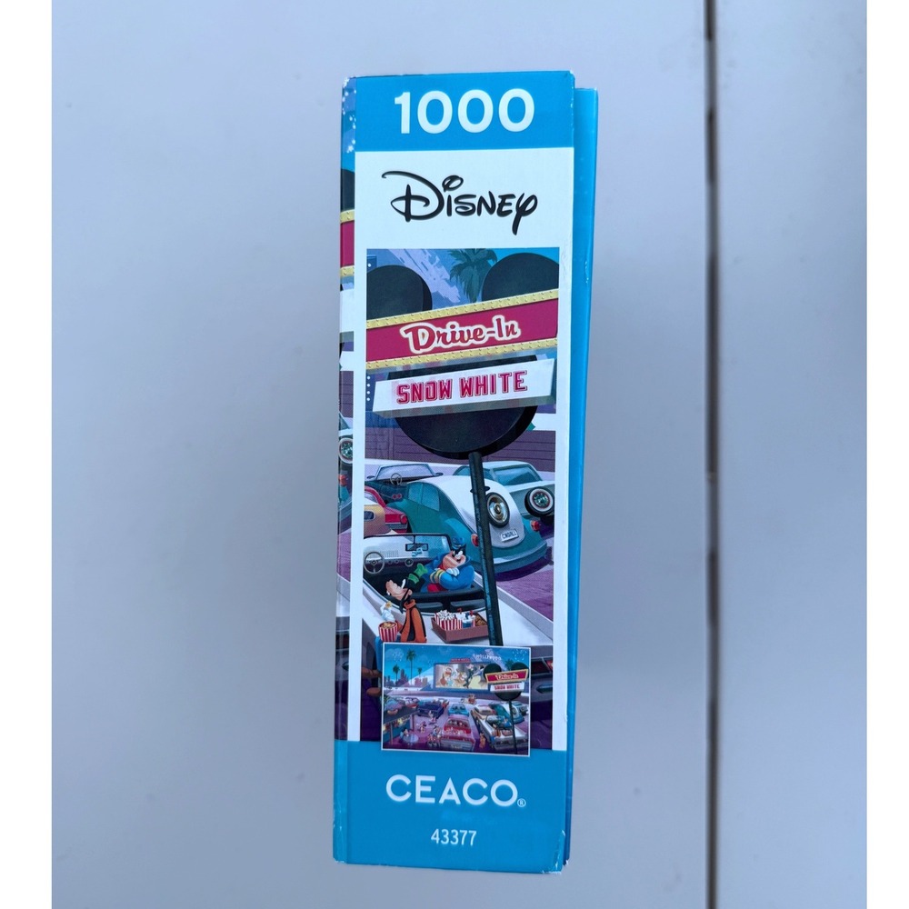 Disney Drive-In Snow White Jigsaw Puzzle 1000 Piece Ceaco Mickey Minnie Sealed - Picture 5 of 9